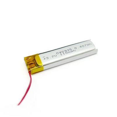 400935 3.7V 80mAh kleine Li-polymeerbatterij IEC62133 CB KC goedgekeurd