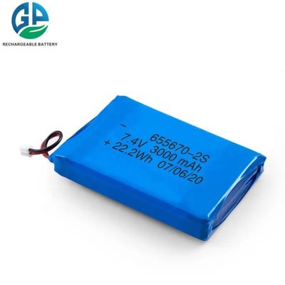 3.7v Li-polymerbatterij 3000mah Strombron Overlaadbescherming