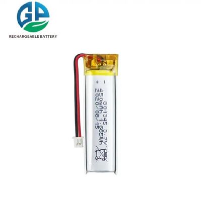 CB IEC62133 Li-ion batterijpakket 3.7V Lithiumbatterij 801345 450mAh Smart Home Lithiumbatterij