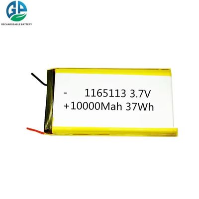 Li-polymeerbatterij oplaadbare Lipo-batterij 1165113 3.7v 10000mah Li-polymeerbatterij voor Power Bank