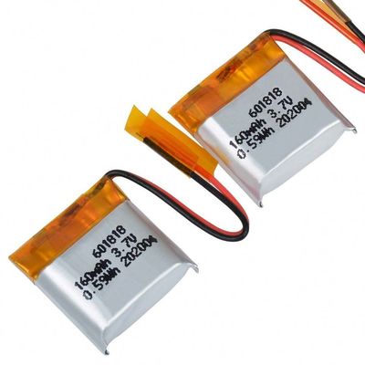 Kleine Grootte Li Polymer Rechargeable Battery 601818 3.7V Lipo 160mAh