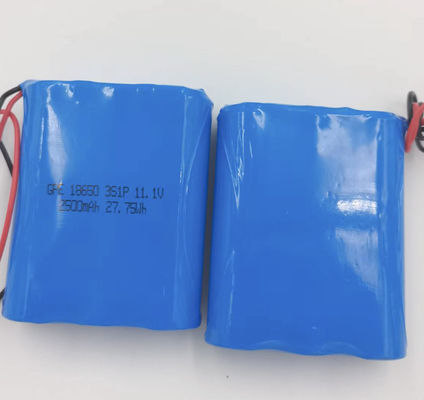Pak 11.1V Li Ion Battery Pack 2.5Ah van de lithium het Ionen12v Navulbare Batterij