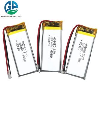 Kc goedgekeurde Lipo-polymerbatterij 3.7v 402050 380mah