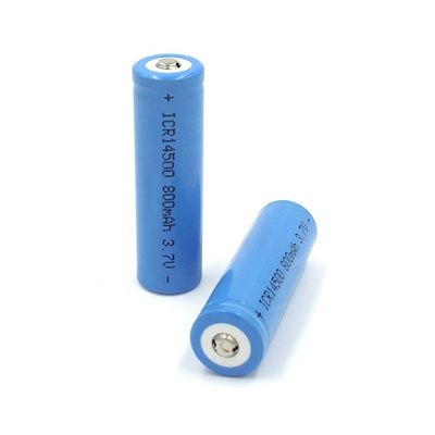 750mAh 3,7 V 14500 Li Ion Rechargeable Lithium Battery Cells voor Zonnegazonlicht