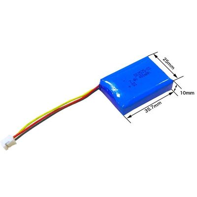 kopen Navulbaar 502535 Goedgekeurd de Batterijpak kc IEC62133 van 400mAh 7.4V Lipo online manufacture