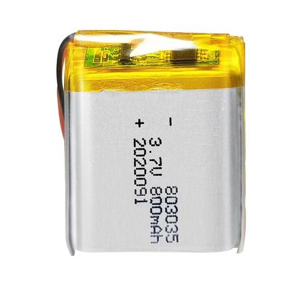 kopen van het het Lithiumpolymeer van 3.7V 800mah 803035 van het de Batterijpak 500times het de Cyclusleven online manufacture