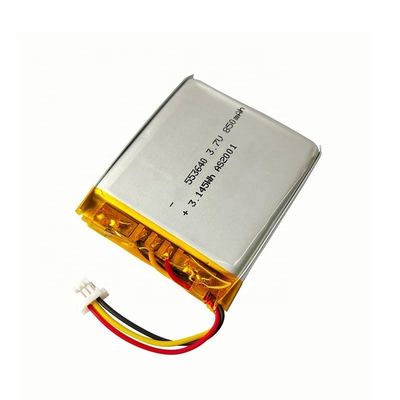 kopen 553640 Oplaadbare 3.7V 850mAh Lithium Polymer Battery Pack met 500 keer de levensduur online vervaardiging