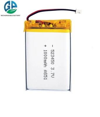 kopen Kc 1000mAh 3.7v Lipo Li Polymer Rechargeable Battery Pack 523450 online manufacture