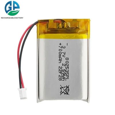 kopen 3.7V 700mAh 802535 Lithium Polymer LiPo Battery Pack met OEM ODM Aanpassing online vervaardiging