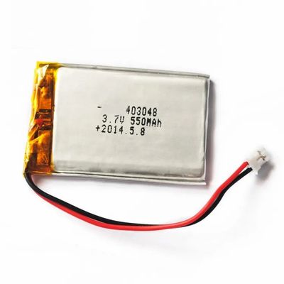 kopen 3.7V 550mAh Lithium Polymer Battery Pack met 500 keer Cycle Life voor schoonheidsapparaten online vervaardiging