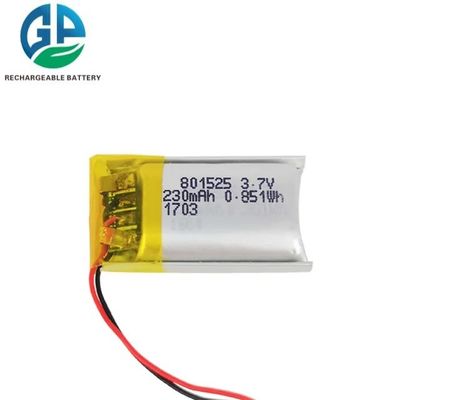 kopen 801525 230mah Lithium Polymer Battery Pack 500 keer levensduur online manufacture