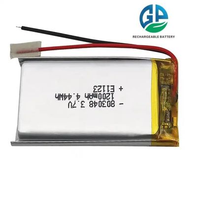 kopen KC goedgekeurde Lipo batterij 803048 3.7V 1200mAh 4.44wh oplaadbare Li-polymer batterij online manufacture