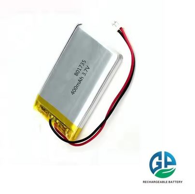 kopen Hoge ontladingssnelheid Lithium Polymer 801735 400mAh Oplaadbare 3.7v Voor draadloze intercom Doobell Drone Battery Pack online manufacture
