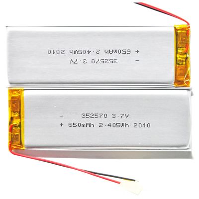 kopen Hoge ontladingssnelheid Batterij Volle capaciteit KC 352570 600mAh Lithium Polymer Battery Pa 3.7V Oplaadbare Lithium Battery online manufacture