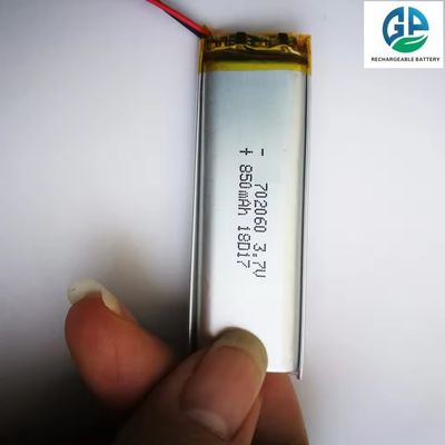 kopen Hoge capaciteit 3.7V 850mAh Lithium Ion Polymer Battery 500x Lithium Ion Polymer Battery 702060 3.7v 850mah online manufacture