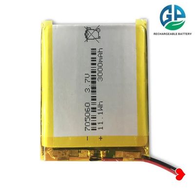 buy Hoge ontladingssnelheid 30C Max60C 3000mAh Lithium Polymer Lipo oplaadbare batterij 3.7V 705060 online vervaardiging