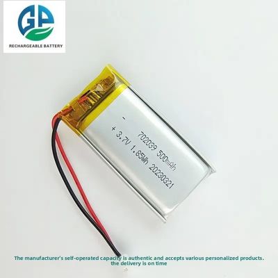 kopen Hoge capaciteit KC goedgekeurde Lipo batterij 702039 3.7V 500mAh Lithium Polymer oplaadbare batterij online manufacture