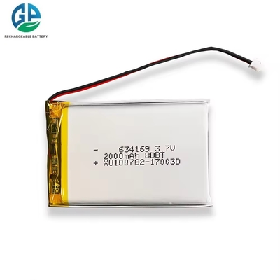 kopen High Discharge Rate Battery 30C Max60C Rechargeable 634169 2000mAh 3.7V Li-Polymer Battery For Electric Folklifts online manufacture