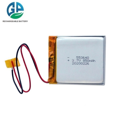 kopen Hoge Capaciteit 3.7V 850mAh Lithium-ion Polymeer Batterij 553640 Oplaadbare Lipo Batterij 850mah Pouch Lithium Li-ion Polymeer Batterij Cel Voor Rc online manufacture