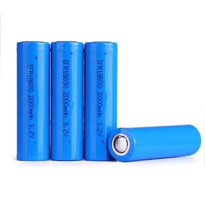 kopen UN38.3 Gecertificeerde LFP 18650 batterijcel 3.2V 2000mAh met 2000 cycli voor zonne- en elektrische gereedschappen online vervaardiging