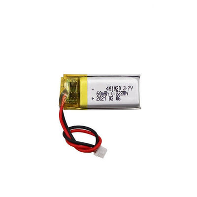 KC-gecertificeerde 3,7 V Li-polymeerbatterij 60 mAh 401020 voor oortelefoon
