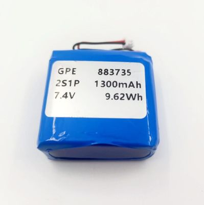 KC IEC62133 Goedgekeurd 7,4V 1300mAh Li-polymer batterijpakket voor schoonheidsapparaten
