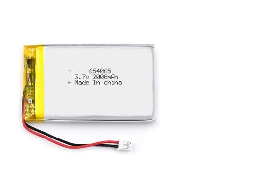 Hoog de Batterijpak van Lossingslipo, 654065 de Batterij van het het Lithiumpolymeer van 3.7v 2000mAh 7.4Wh
