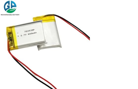 IEC62133 goedgekeurde Lipo-Batterij 702535 de batterij van het het lithiumpolymeer van 600mah 3,7