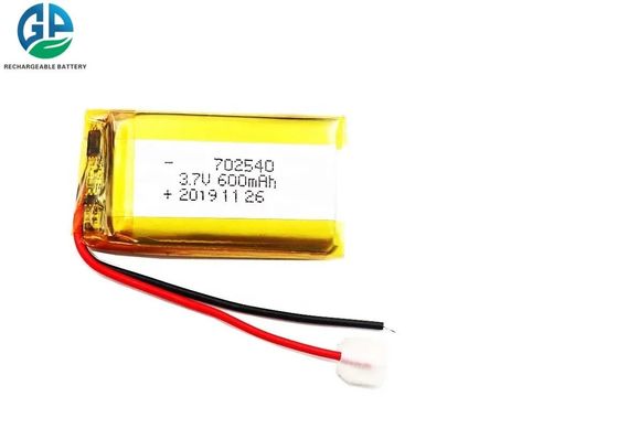 3.7V 600mAh 700mAh 702540 Navulbaar Lithiumpolymeer Ion Battery kc UN38.3