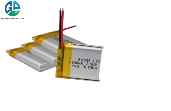 803035 3.7V 800mAh Lithium Polymer Battery met KC CB-certificering voor betrouwbare stroom