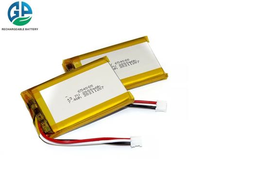 De Batterijpak 654060 van kc Lipo batterijen van het het lithiumpolymeer van 3.7V 7.4WH 2000mAh de Li-ionen pakt in