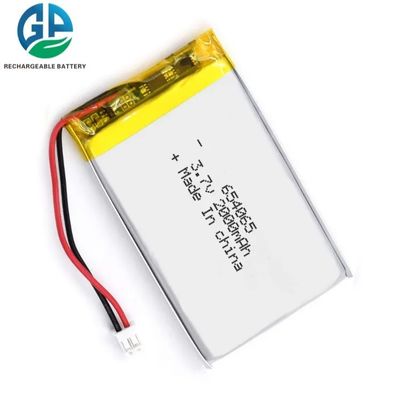 Lipo 654065 het Lithium Ion Battery Pack Rechargeable 3.7V kc van 2000mAh 7.4Wh