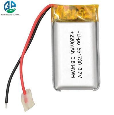 De Batterijpak 3.7v 150mah 200mah 220mah 250mah 400mah 500mah van 551730 Douanelipo