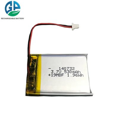 140732 3.7V Gediplomeerd Li Polymer Battery Pack 3.7v 530mah Navulbaar kc