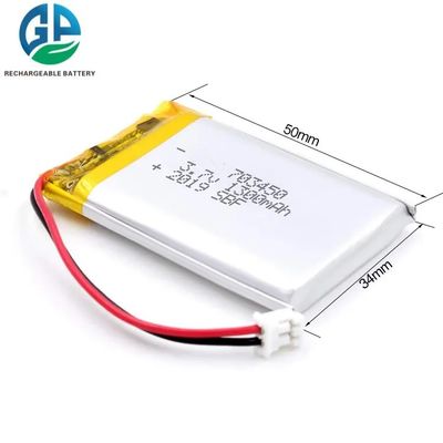703450 3,7v oplaadbare Li-ion-polymerbatterij met Pcm