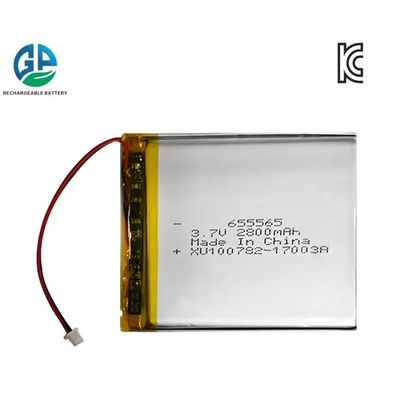 OEM 655565 3.7V 2800mAh KC IEC62133 Goedgekeurde Lithium Polymer Lipo oplaadbare batterij