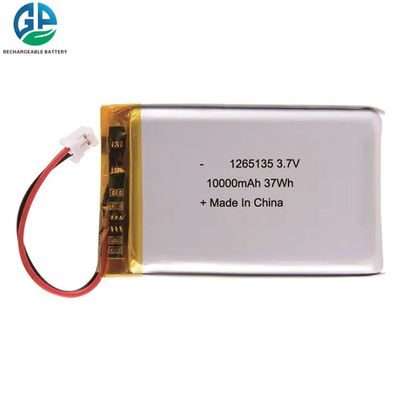 1265135 Model 3.7V 10000mAh Lithium Polymer oplaadbare LiPo-accu
