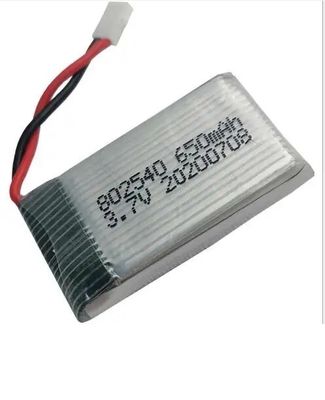 Oplaadbare 650mAh Lipo Batterijpakket 25C Ontlaadsnelheid KC IEC62133 Goedgekeurde Lithium Polymere Batterij