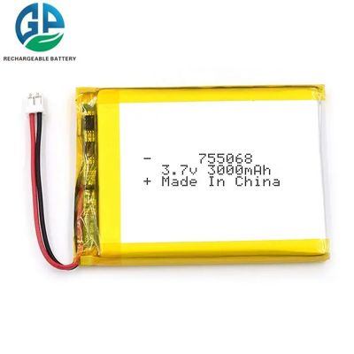 Li Polymer KC oplaadbare lithium-ion batterij 755068 3000Mah
