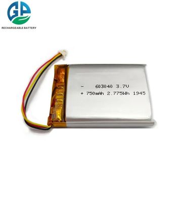 UL Model 603040 Lithium Polymeer Batterijpakket 3.7V 1500mAh 1S2P voor Schoonheidsapparaten