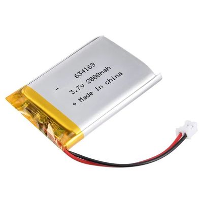634169 3,7V 2000mAh lithium-polymerbatterij met 500 cycli voor elektrische gereedschappen en consumentenelektronica