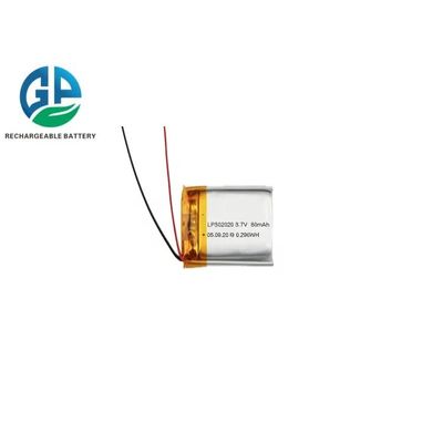 80mAh 3.7V Lithium Polymeer Batterij 302020 - Compacte LiPo Batterij voor LED Verlichting