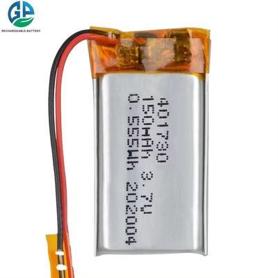 KC goedgekeurde herlaadbare lithium-polymerbatterij 3.7V 150mAh 401730 LiPo-batterijen met PCB-draden