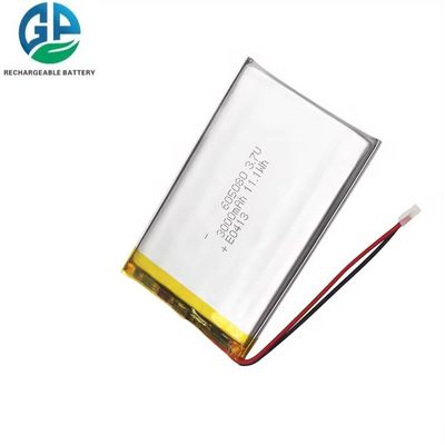 Oplaadbare Lipo-batterij 605080 Li-ionbatterij 3.7v 3000mah KC CB IEC62133 Erkend professionele fabriek