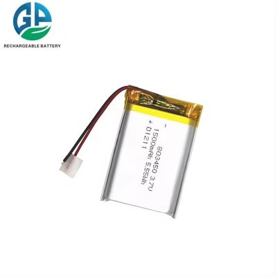 KC IEC 62133 CB Goedgekeurd 3.7V 1500mAh 803450 Li-polymerbatterij Lithium-polymer oplaadbare batterij