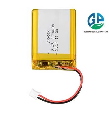 KC CB IEC62133 Goedgekeurd 3.7v 2200mah 723443 polymer lithium-ion batterij aangepast Oplaadbare Lipo batterij