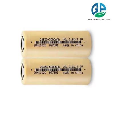 Oplaadbare lithiumbatterij Hoge capaciteit 26650 5000mAh Lithium-ionbatterijcel 3.7v 5000mah Cylindrische batterij
