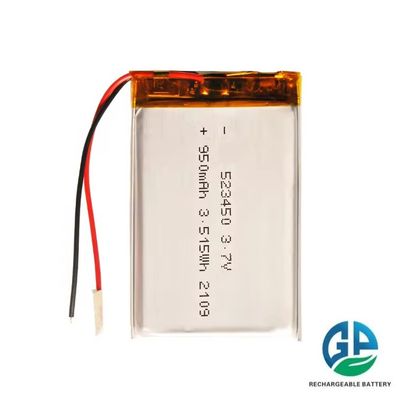 Hoogwaardige groothandel warm verkochte oplaadbare batterij 523450 3.7v 950Mah KC goedgekeurde Li-ion batterij 500 maal cyclusduur