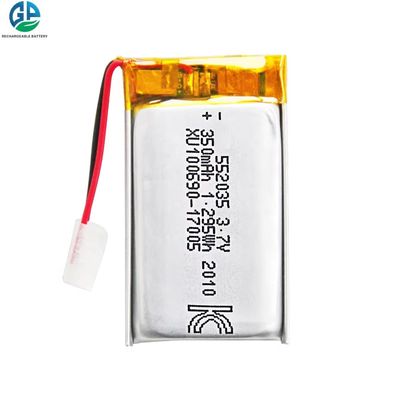 KC CE Goedgekeurde 3.7V 350mAh Lithium-Polymeer Batterij LiPo Oplaadbare Batterij 552035