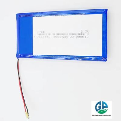 Hoge ontladingssnelheid Batterij 30C 10000mah Li-polymerbatterij Oplaadbare 7661115 3.7V 37Wh Li-polymerbatterij Voor Iphone